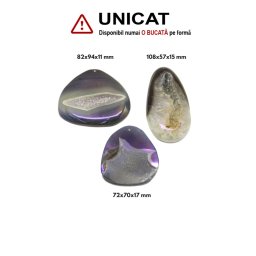 Pandantiv Agata Dungata Druzy Colorata Picatura cu Gaura - 72-108 x 57-94 x 11-17 mm - 1 Buc