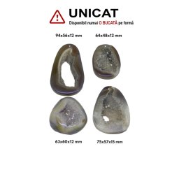 Pandantiv Agata Dungata Druzy Colorata Picatura cu Gaura - 63-794 x 48-60 x 12-15 mm - 1 Buc