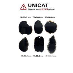 Pandantiv Agata Colorata Neregulata cu Gaura - 37-50 x 24-37 2-4 mm - 1 Buc