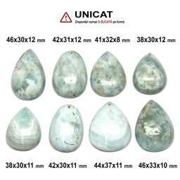 Pandantiv Aragonit in Forma de Picatura - 38-46 x 30-37 x 8-12 mm
