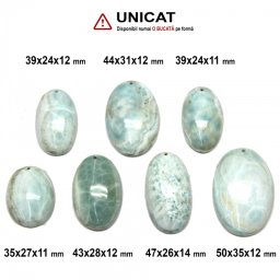 Pandantiv Aragonit Oval cu Gaura - 35-50 x 24-35 x 11- 14 mm
