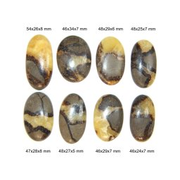 Cabochon Septaria cu Gaura - Oval - 46-54x24-34x5-8 mm - 1 Buc