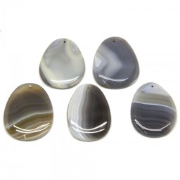 Pandantiv Agata de Botswana in Forma Neregulata - 52-56 x 40-44 x 7-8 mm - 1 Buc