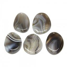Pandantiv Agata de Botswana de Forma Neregulata - 36-53 x 30-36 x 7-8 mm - 1 Buc