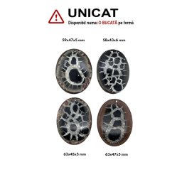Pandantiv Septaria cu Gaura - Oval - 58-63 x 43-47 x 5-6 mm - 1 Buc