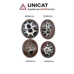 Pandantiv Septaria cu Gaura - Oval - 62-72 x 49-58 x 4-5 mm - 1 Buc