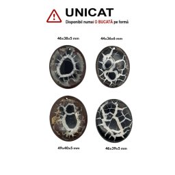 Pandantiv Septaria cu Gaura - Oval - 44-49 x 36-40 x 5-6 mm - 1 Buc