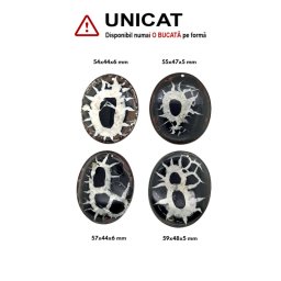 Pandantiv Septaria cu Gaura - Oval - 54-59 x 44-48 x 5-6 mm - 1 Buc
