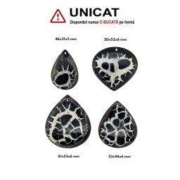 Pandantiv Septaria cu Gaura - Oval - 46-61 x 31-53 x 5-6 mm - 1 Buc