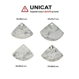 Pandantiv Hawolit Triunghi cu Gaura - 35-42 x 48-52 x 6-7 mm - ( XXL ) - 1 Buc