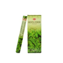 Betisoare Parfumate HEM Menta Verde - 15 g - Fumul Prospecimii Naturale - Incense Sticks - 1 Set