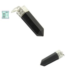 Pandantiv Turmalina Neagra Naturala - 38-45 x 8-10 mm - 1 Buc