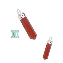 Pandantiv Jasp Rosu Obelisc - 42-48 x 8-10 mm - 1 Buc