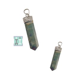 Pandantiv Rubin in Fuchsit Obelisc - 38-47 x 8-10 mm - 1 Buc