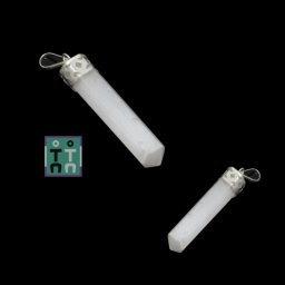 Pandantiv Selenit Alb Obelisc - 41-48 x 9-11 mm - 1 Buc