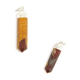 Pandantiv din Jasp Mokait Natural Obelisc - 35-44 x 8-9 mm - 1 Buc