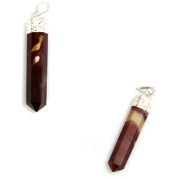 Pandantiv din Jasp Mokait Natural Obelisc - 35-44 x 8-9 mm - 1 Buc