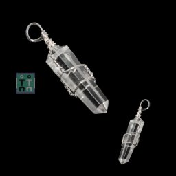 Pandantiv Cuart Alb Obelisc - 45-52 x 11-15 mm - 1 Buc