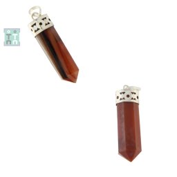 Pandantiv Agata Sardonix Natural Obelisc - 40-44 x 9-11 mm - 1 Buc