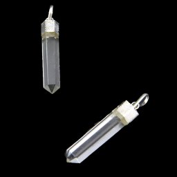 Pandant Cuat Alb Obelisc 30-40 x 7-10 mm - 1 Buc