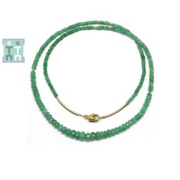 Colier din Smarald Disc Fatetat 1-4 x 2-6 mm - Accesorii Gold Filled - 1 Buc