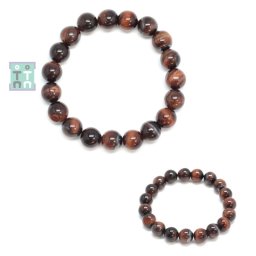 Bratara Ochi de Tigru Rosu Diametru 56 mm, Rotund 10 mm