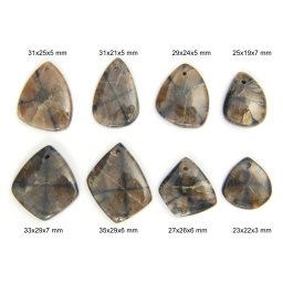 Andaluzit Natural Cabochon Picatura cu Gaura pentru Bijuterii 23-35x19-29x3-7 mm – 1 Buc