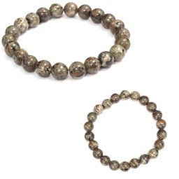 Bratara din Sodalit Yooperlite Natural - Diametru 54 mm - Rotunda 8x8 mm - 1 Buc