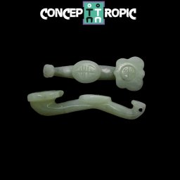 Pandantiv Ru Yi Feng Shui din Jad - 80x25x17 mm