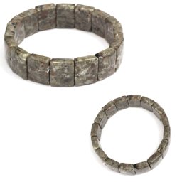 Bratara din Sodalit Fosforescent - Yooperlite Natural - Diametru 60 mm - Dreptunghi 13x16 mm - 1 Buc