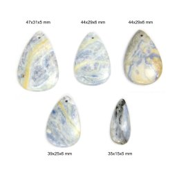 Pangantiv / Cabochon Scheelit cu Gaura - Picatura - 35-47x15-31x5-6 mm- 1 Buc