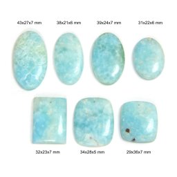 Pandantiv/Cabochon din Hemimorfit Natural cu Gaura - Oval - Dreptunghi - 29-43x21-28x5-7 mm - 1 Buc