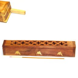 Suport Betisoare Parfumate din Lemn - Delfin - 30x6x6 cm - 1 Buc