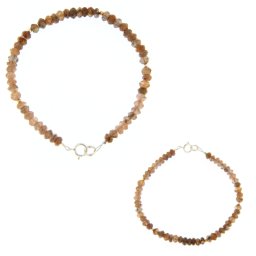 Bratara Andaluzit Natural Disc Fatetat 2-3 x 4-5 mm - Diametru 54 mm - Accesorii Argint 925 - Gold Filled