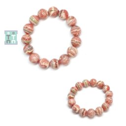 Bratara Rodocrozit Diametru 58 mm - Margele Rotunde - 14-14,9 mm - 1 Buc