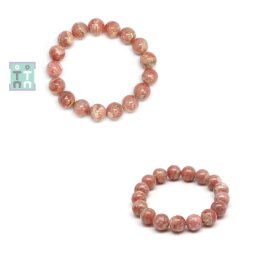Bratara Rodocrozit Diametru 58 mm - Margele Rotunde - 11-11,9 mm - 1 Buc