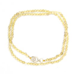 Colier Citrin Rotund Fatetat 3x3 mm - Accesorii Gold Filled - 1 Buc