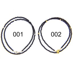 Colier din Piatra Soarelui Sintetica Rotunda Fatetata 2x2 mm - Accesorii Argint 925 - Gold Filled - 1 Buc