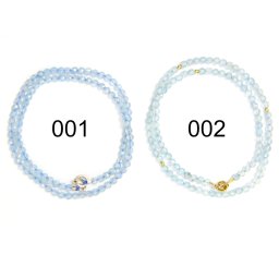 Colier din Topaz Rotund Fatetat 4x4 mm - Accesorii de Argint 925 - Gold Filled - 1 Buc