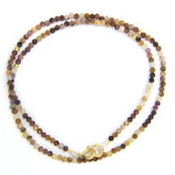 Colier din Sugilit Rotund Fatetat 2,5x2,5 mm - Accesorii Gold Filled - 1 Buc