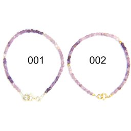 Bratara din Lepidolit Cub Fatetat 2x2 mm - diametru 56 mm, Accesorii de Argint 925 - GF