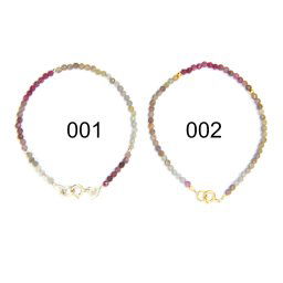Bratara Rubin - Safir - Rotund Fatetat 3x3 mm - Diametru 58 mm - Accesorii Gold Filled - Argint 925