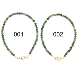 Bratara Smarald Rotund Fatetat 3x3 mm - Diametru 56 mm - Accesorii Gold Filled - Argint 925 - 1 Buc