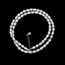 Colier din Perle de Cultura Alba Bob de Orez 5-6 x 4 mm - Accesorii Argint 925