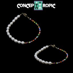 Bratara Perle de Cultura Sticla de Nisip Disc - Neregulate - 1 Buc