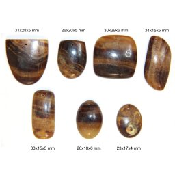 Cabochon din Aragonit Natural cu Gaura - Picatura - Patrat - 24-47x17-28x5-6 mm - 1 Buc