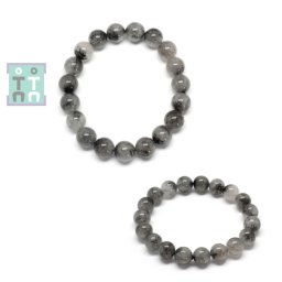 Bratara Cuart cu Turmalina Neagra Diametru 52 mm - Margele Rotunde - 10 - 10,9 mm