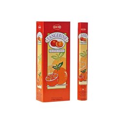 Betisoare Parfumate HEM Tangerine - 15g - Aroma Bucuriei Solare - Incense - 1 Set