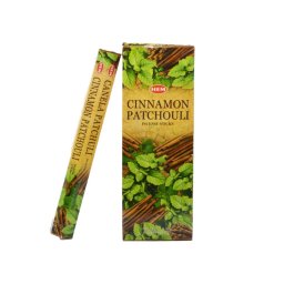 Betisoare Parfumate HEM Cinnamon Patchouli - 15 g - Alchimia Abundentei Senzuale - Incense Sticks - 1 Set