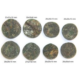 Pandantiv Aventurin cu Mica Druzy - Rotund cu Gaura Laterala - 25-31x25-31x8-10 mm - 1 Buc